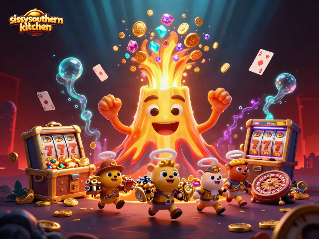 Sissy's Southern Kitchen engages players in thrilling games of chance with vibrant slot machines and treasure
