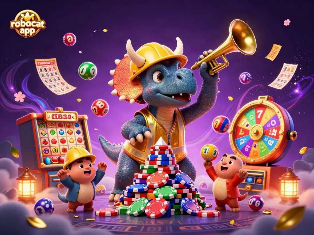 Engage with the robocat app in thrilling slots and jackpots featuring a dynamic 3D scene.