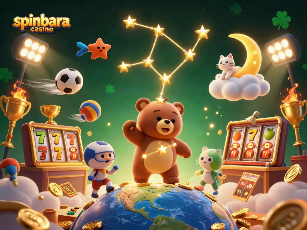 Experience thrilling gameplay at spinbara casino with vibrant 3D characters and dynamic game elements.